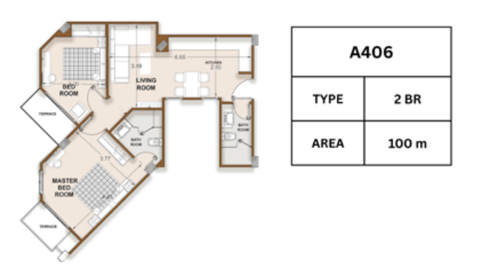 2 BEDROOMS