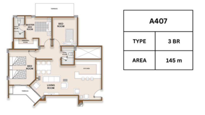 3 BEDROOMS